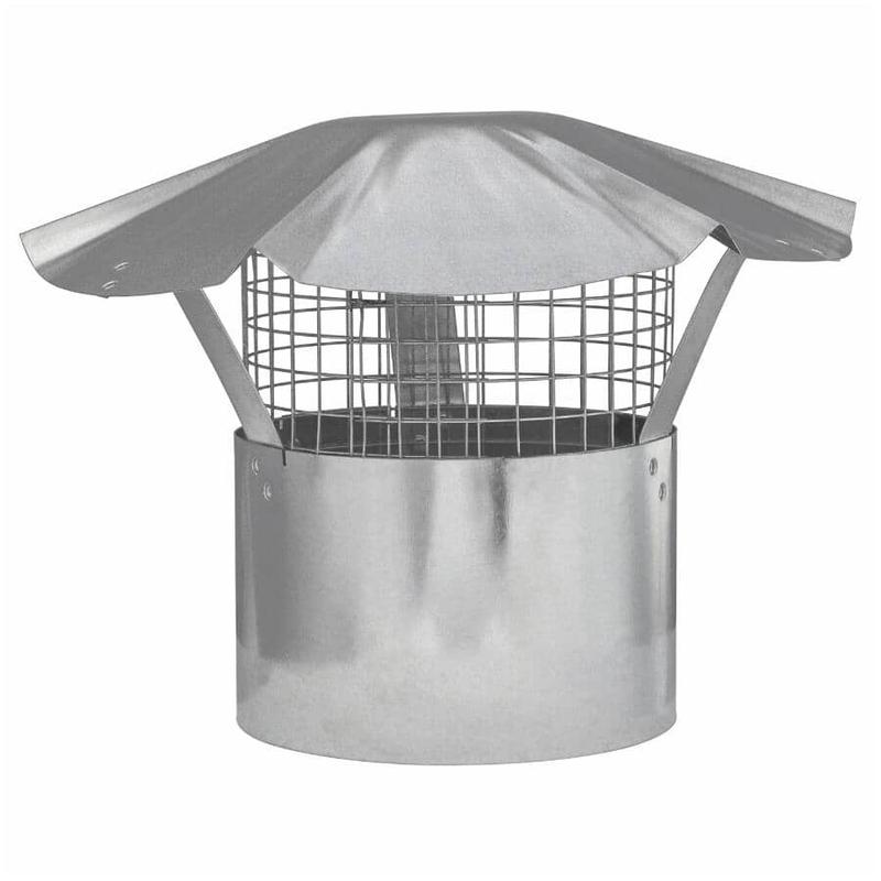 7″ Galvanized Rain Cap, with Arrest