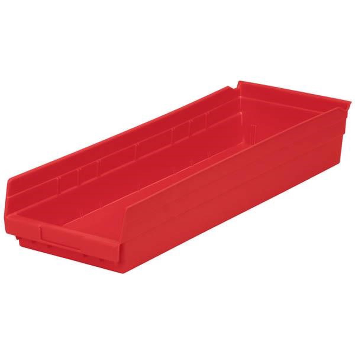Akro-Mils Shelf Bin, 23 5/8″L x 4″H x 8 3/8″W, Red, 1/Each
