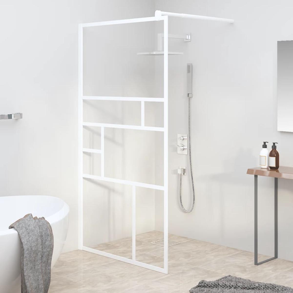 Berkfield Walk-in Shower Wall 115×195 cm ESG Glass White