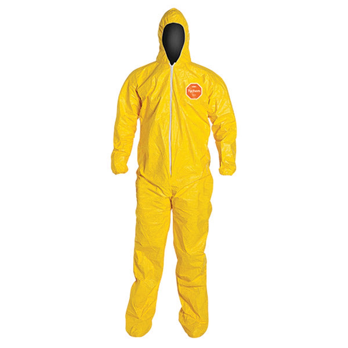 DuPont Tychem 2000 Coveralls w/ Attached Socks, 2X-Large, Yellow, 12/Case
