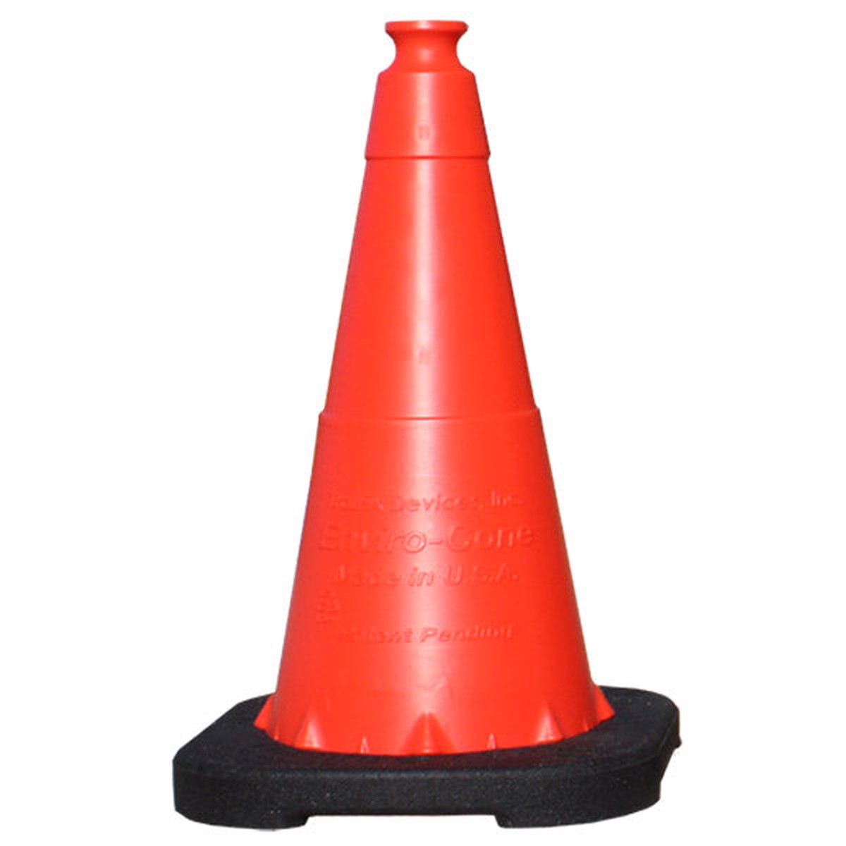 Enviro-Cone Traffic Cone, 18″, 3 lb, Orange/Black, 1/Each