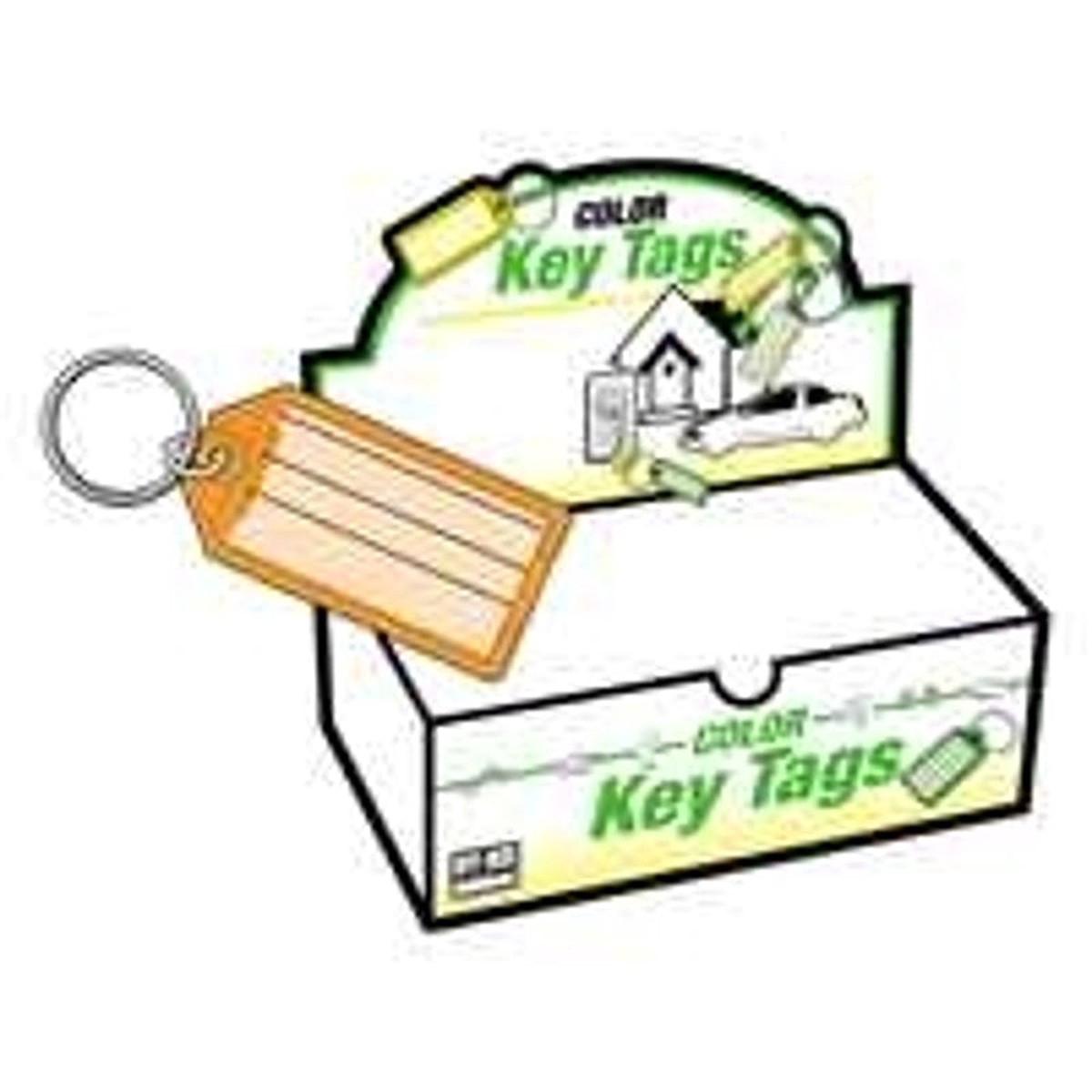 Hy-Ko KB143-100 Key Identification Tag 22 in H x 11 in W Dimensions Plastic 100PK
