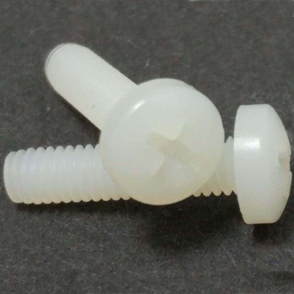 KNJ-5457A-6 – SCREW NYLON METRIC M3X.5X12MM PH  (6 pcs/pkg)