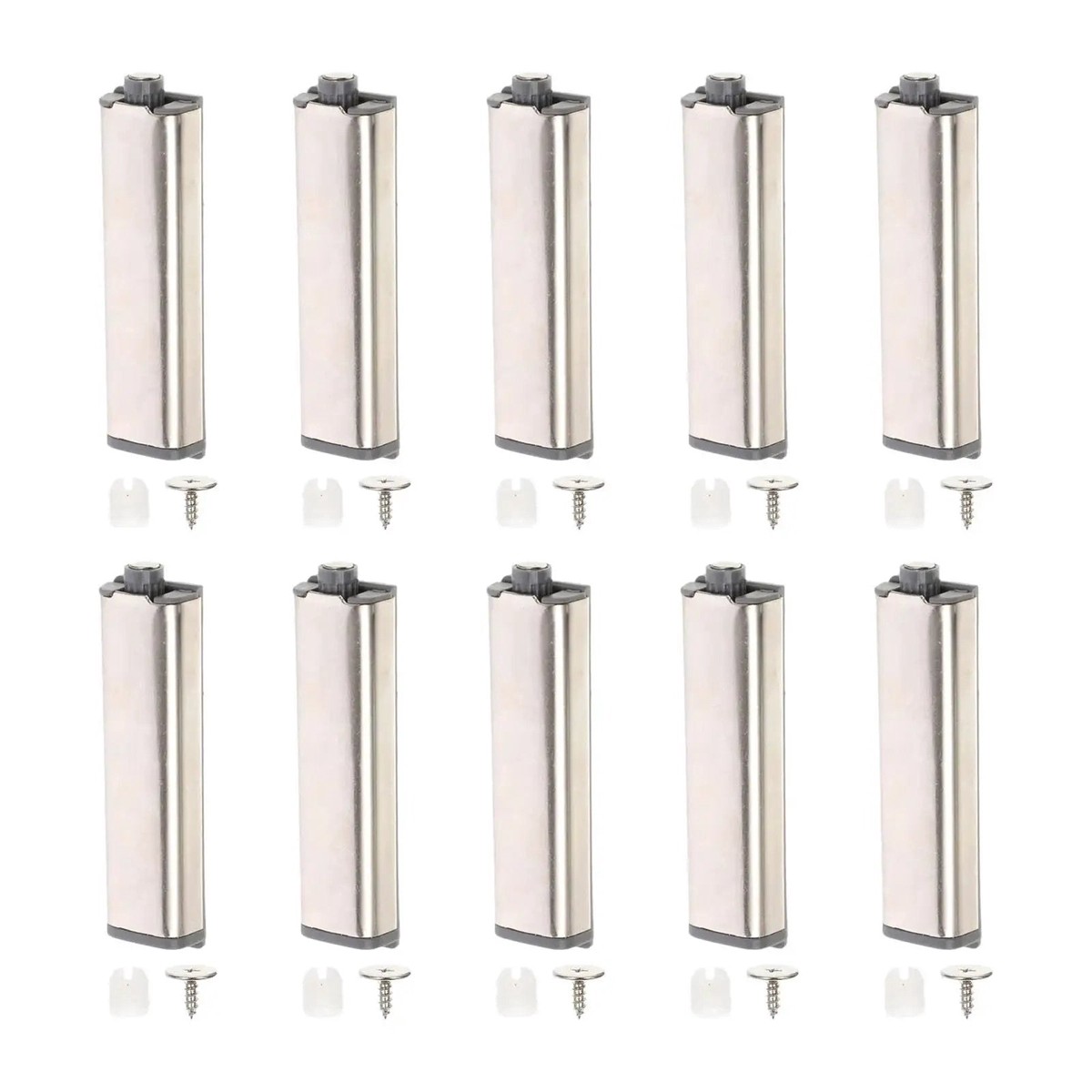 Magnetic Push Cabinet Latch Set For Self Closing Doors With Stainless Steel Bumpers And Soft Close Hardware For Kitchen Cabinets Closets And Wardrobes Easy Install No Tools Required Durabl