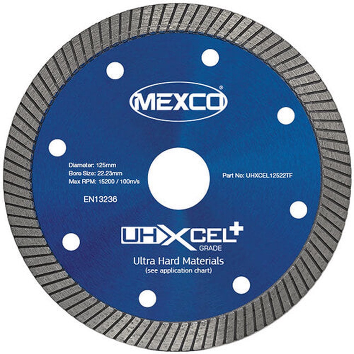 Mexco Ultra Hard Plus Diamond Blade 125 x 1.2 x 22.23mm – UHXCEL12522TF