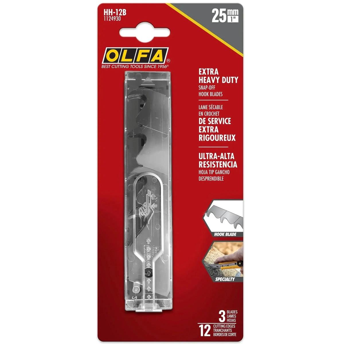 OLFA HH-12B – 25mm HH-12B Hook Snap Blades, 3pk