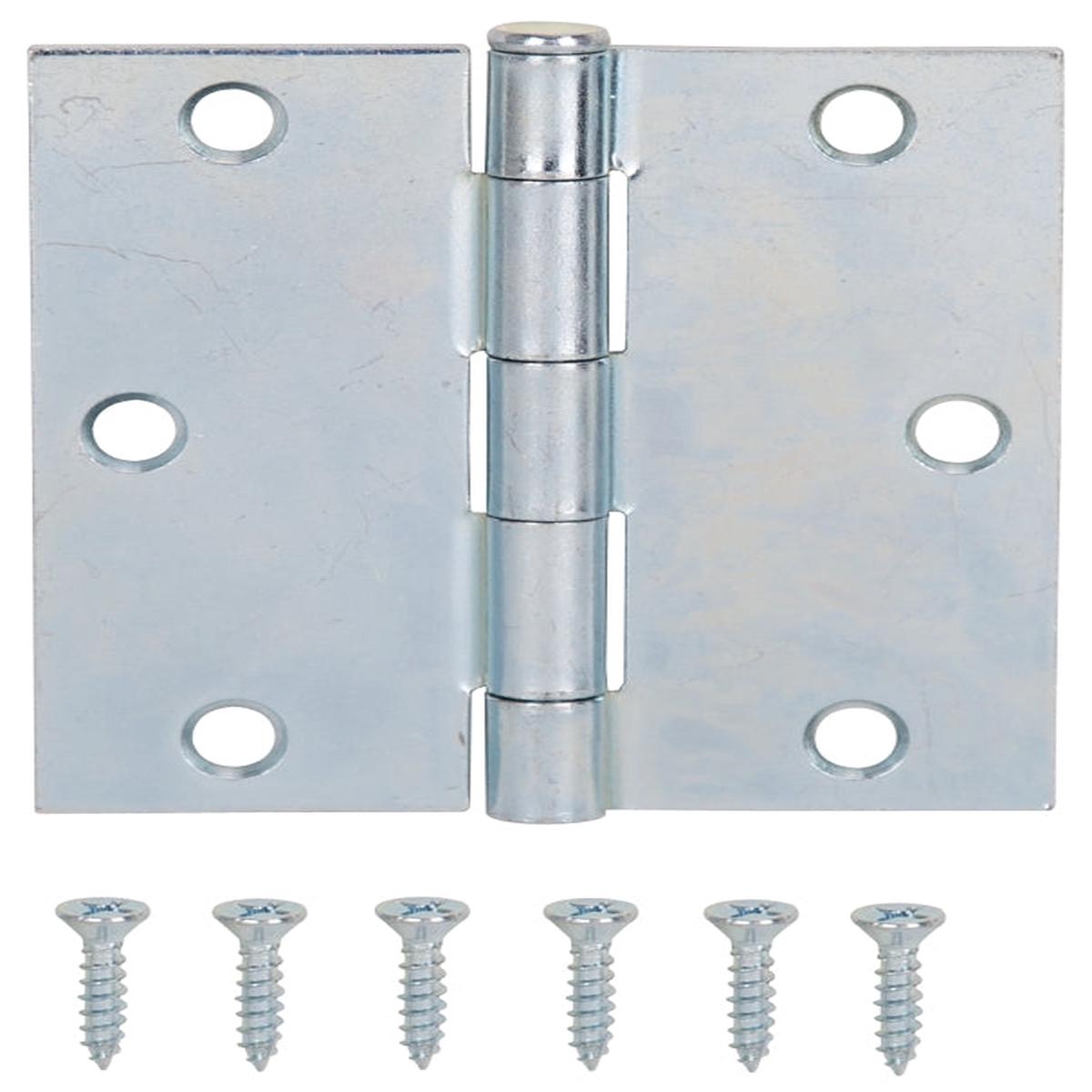 ProSource LR-041-PS Utility Hinge Steel Zinc Removable Pin 180 deg Range of Motion Full Mortise Mounting