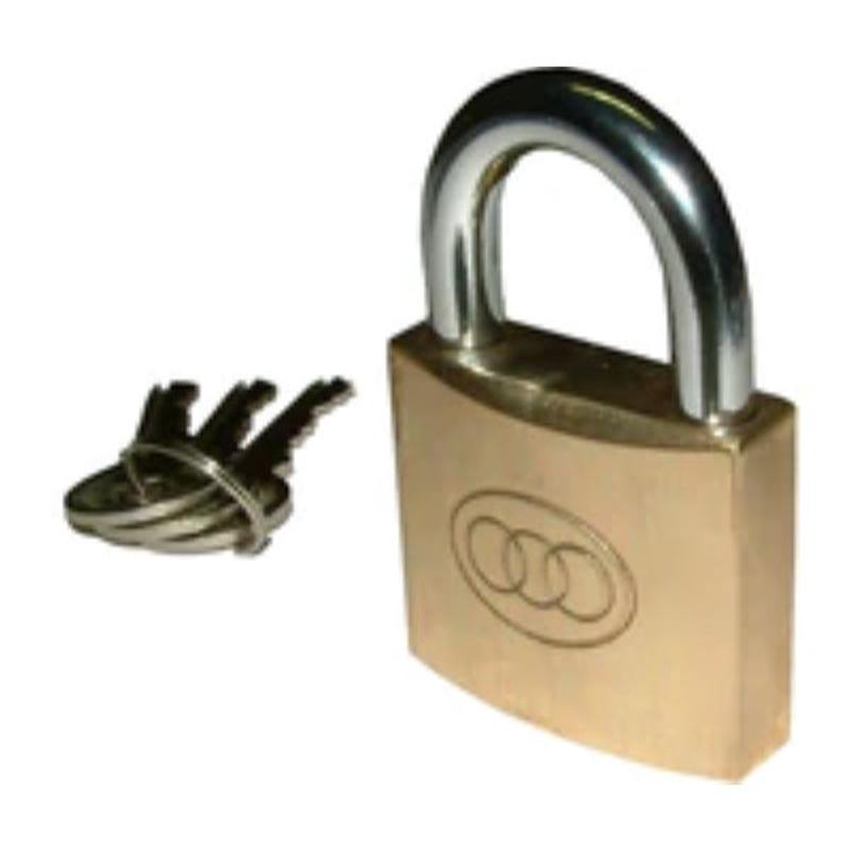 Tri-Circle Brass Padlock 8211 Keyed Alike 263KA 32mm