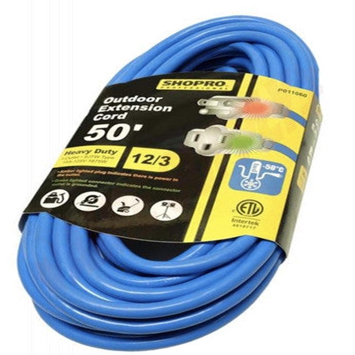 50FT12-3 WEATHER TOUGH EXT CORD WITH LIS