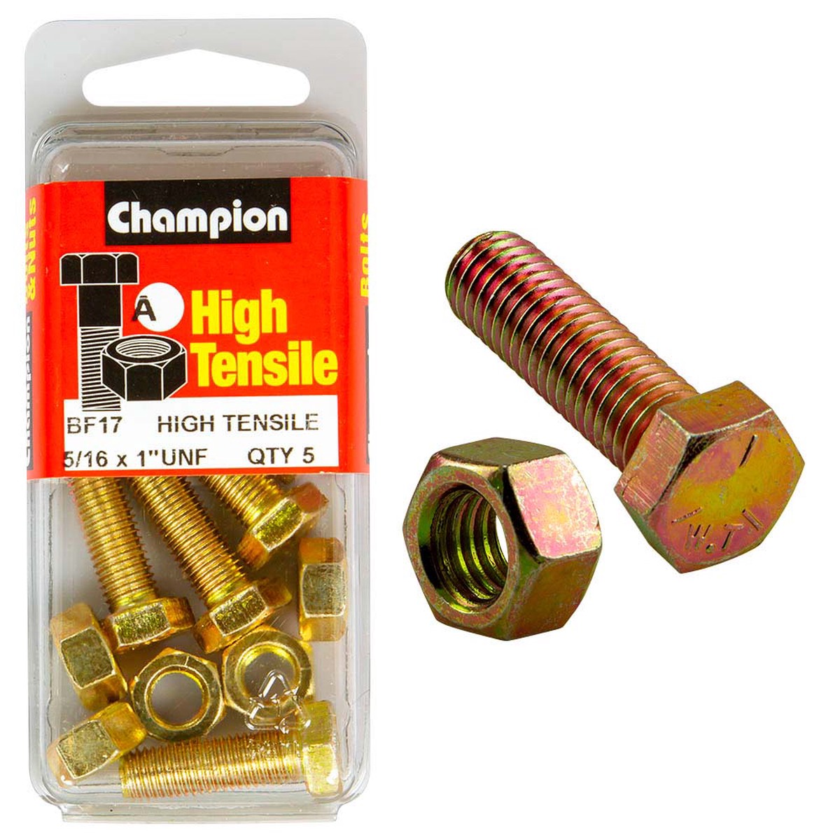 Champion 1 x 5/16in Set Screw & Nut (A) – GR5