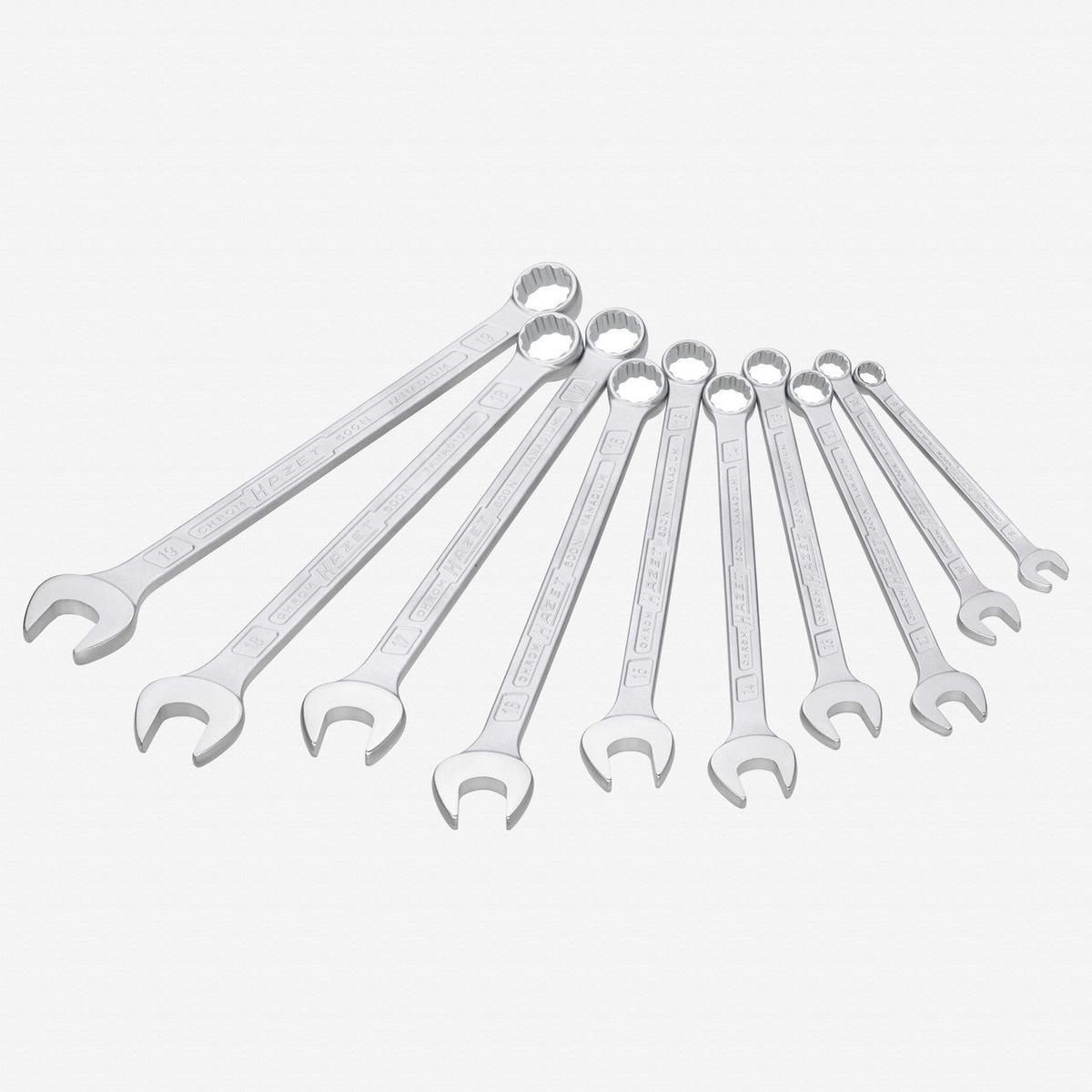 Hazet 600SPC/10 Combination Wrench Set, Metric, 12 Point, 10 Pieces