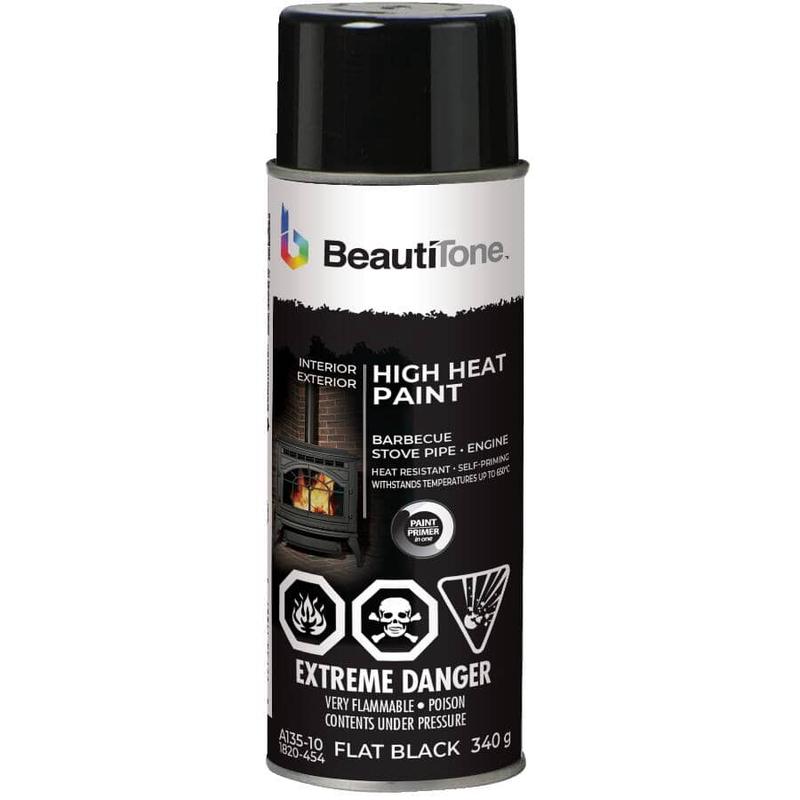 High Heat BBQ Spray Paint – Flat Black, 340 g