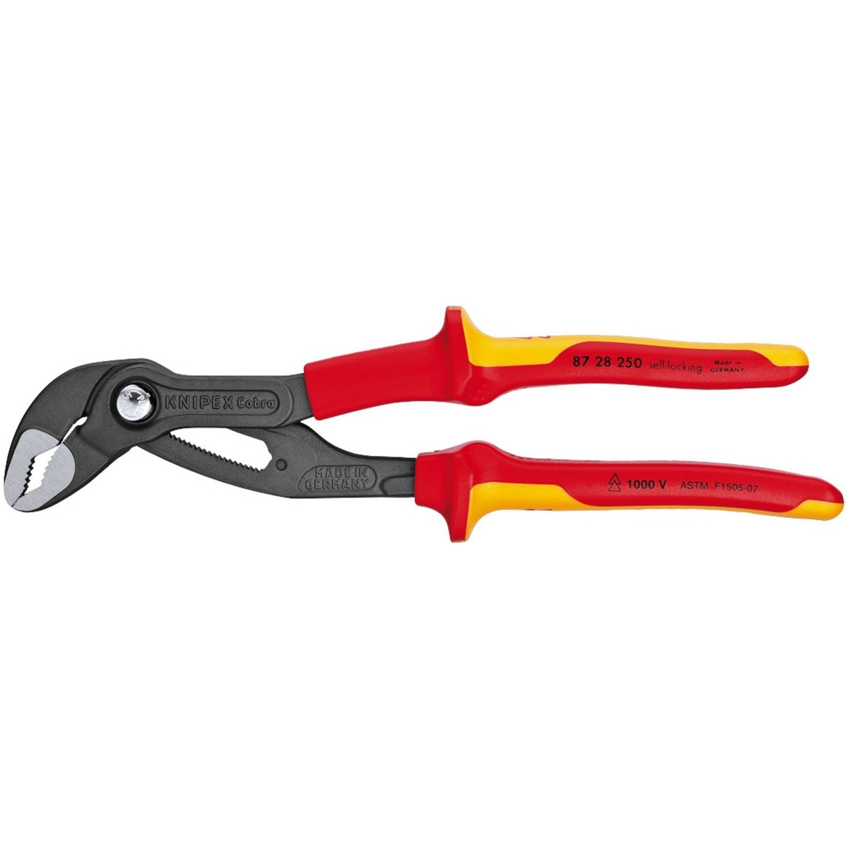 Knipex 87 28 250mm VDE Fully Insulated Cobra Waterpump Pliers – 10644