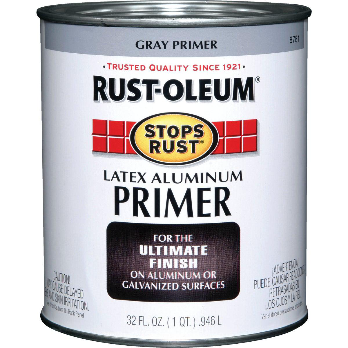 Rust-Oleum Stops Rust Latex Aluminum Primer Gray 1 Qt
