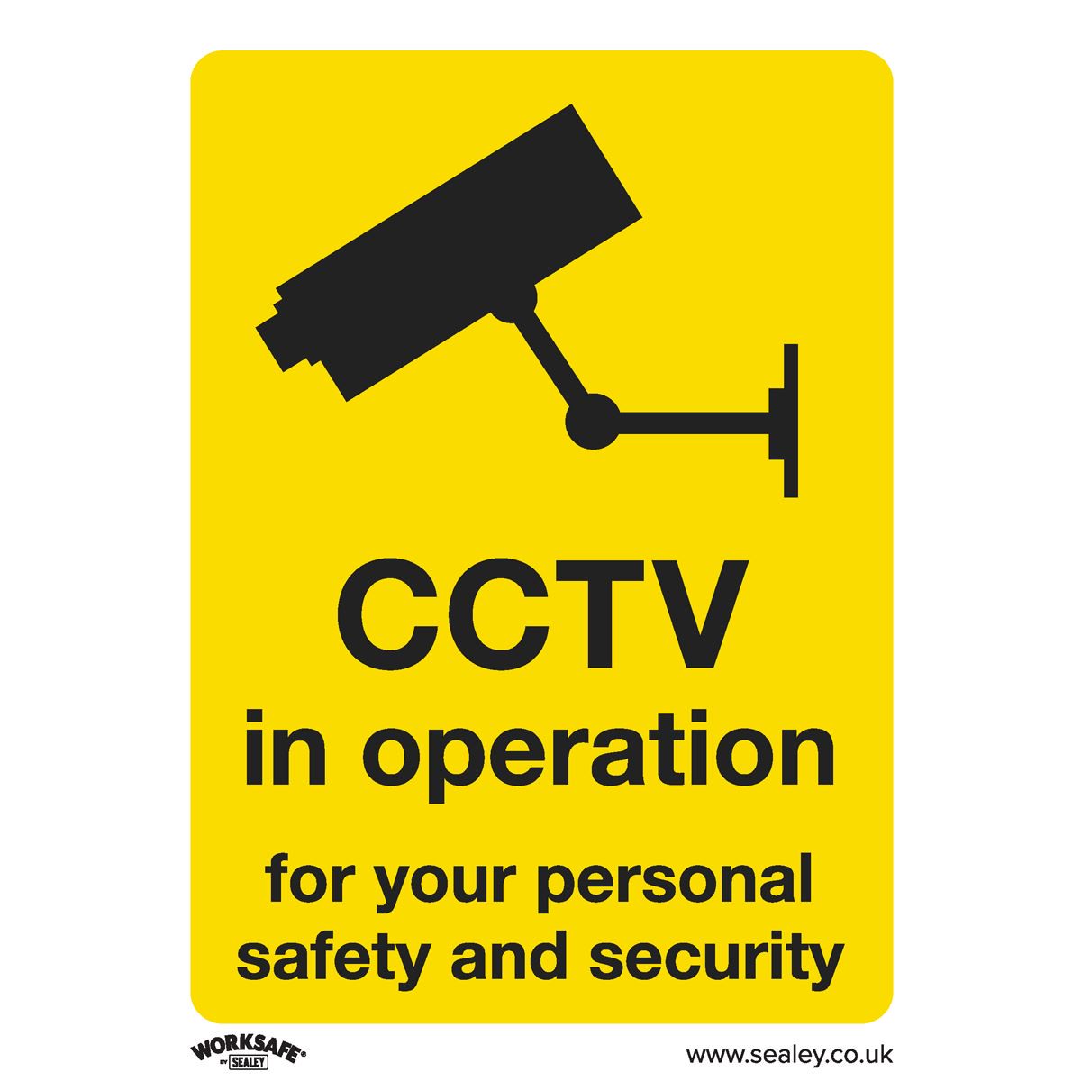 Sealey Warning Safety Sign – CCTV – Rigid Plastic SS40P1