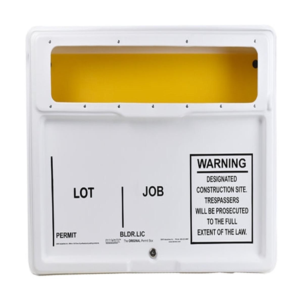 The DOC-BOX 10101 Permit Posting Box, 21 in W, 4 in H