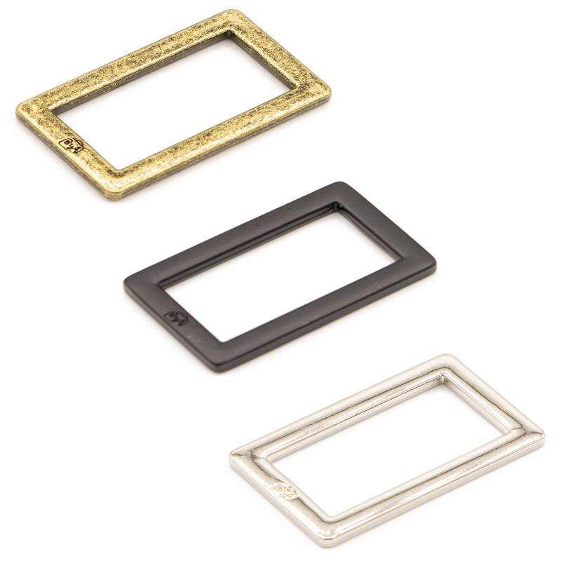 Black Metal – 1″ Rectangle Ring – Set of Two