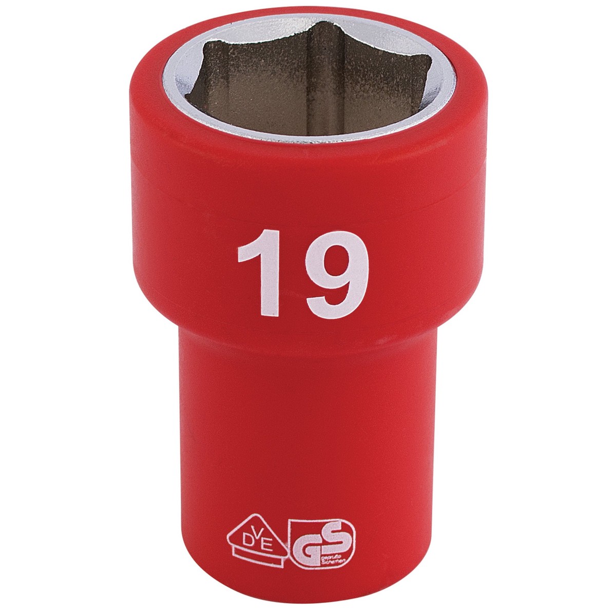Draper 31740 Fully Insulated VDE Socket, 3/8″ Sq. Dr., 19mm