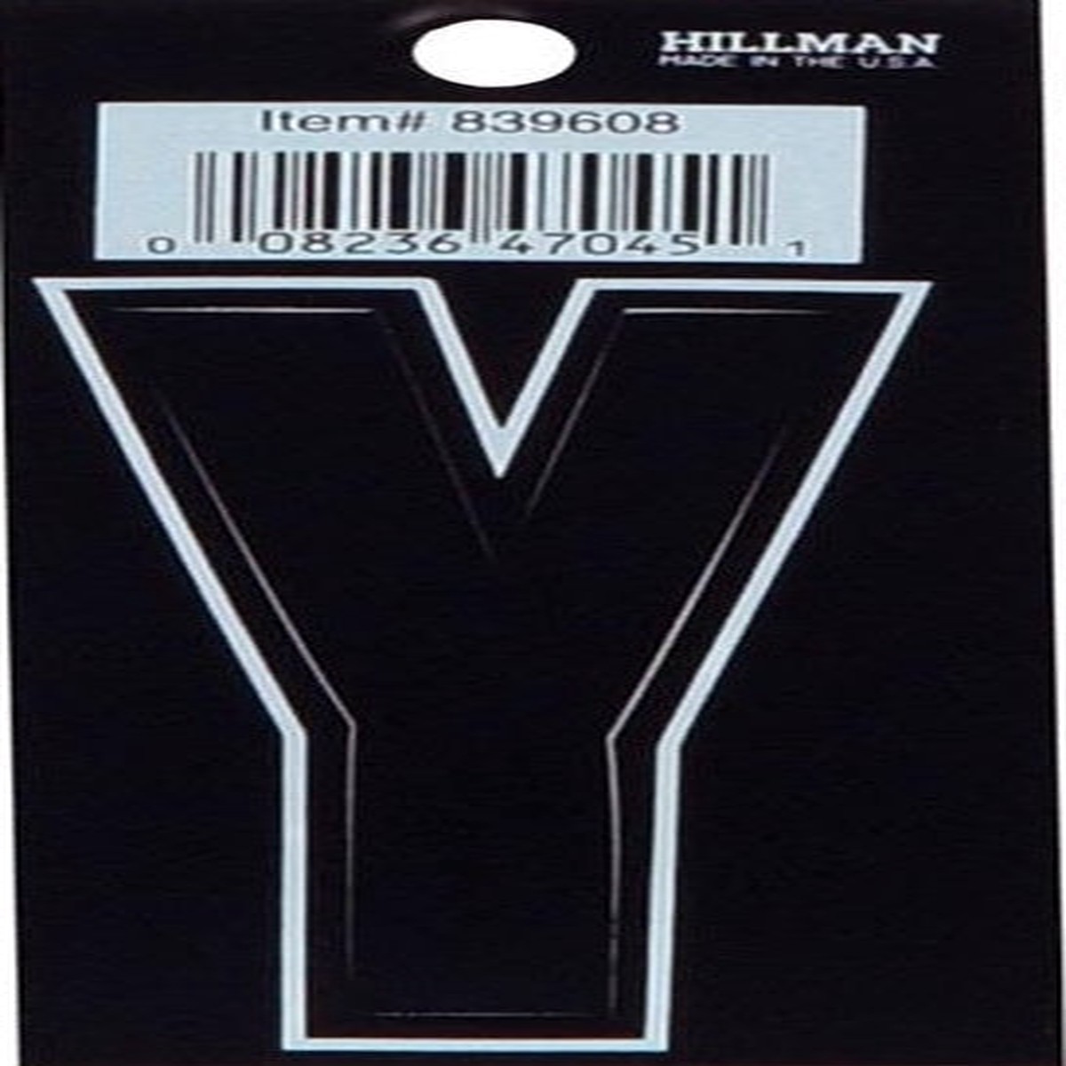 Hillman 3 in Black Matte Vinyl Die Cut Sticker Thin Letter Y