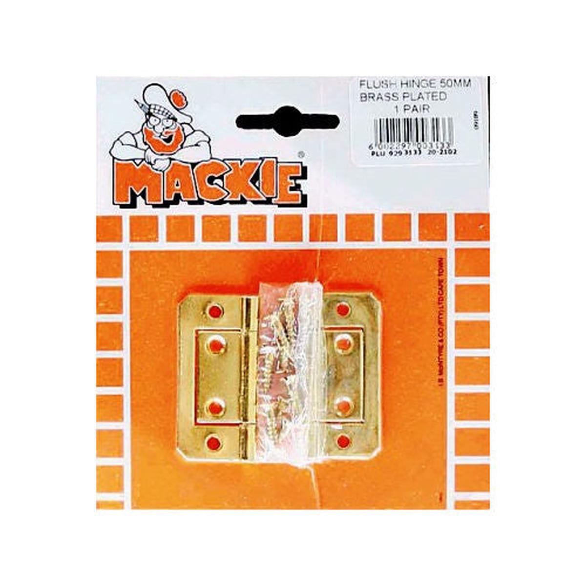 Mackie Hinge Flush Br/P 50mm 1Pr