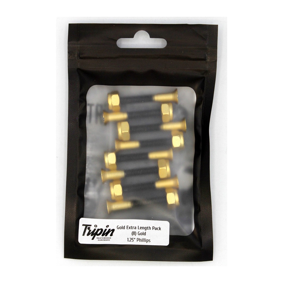 Tripin Skateboard Hardware 1.25″ Phillips Gold Rush