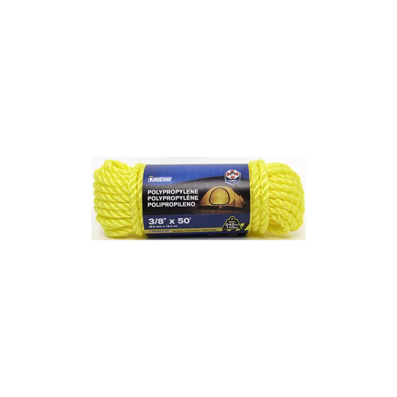 TWISTED POLYP 3/8 IN X 50 FT YL