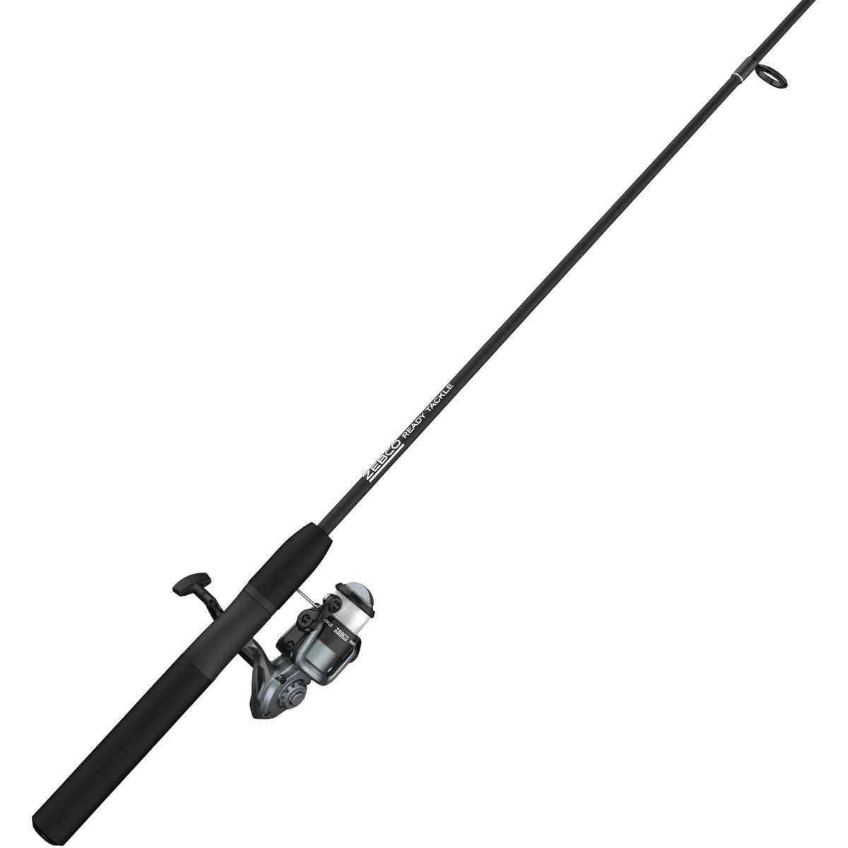 Zebco Ready Tackle 5 Ft 6 In Z-Glass Fishing Rod 038 Spinning Reel with Tackle Kit