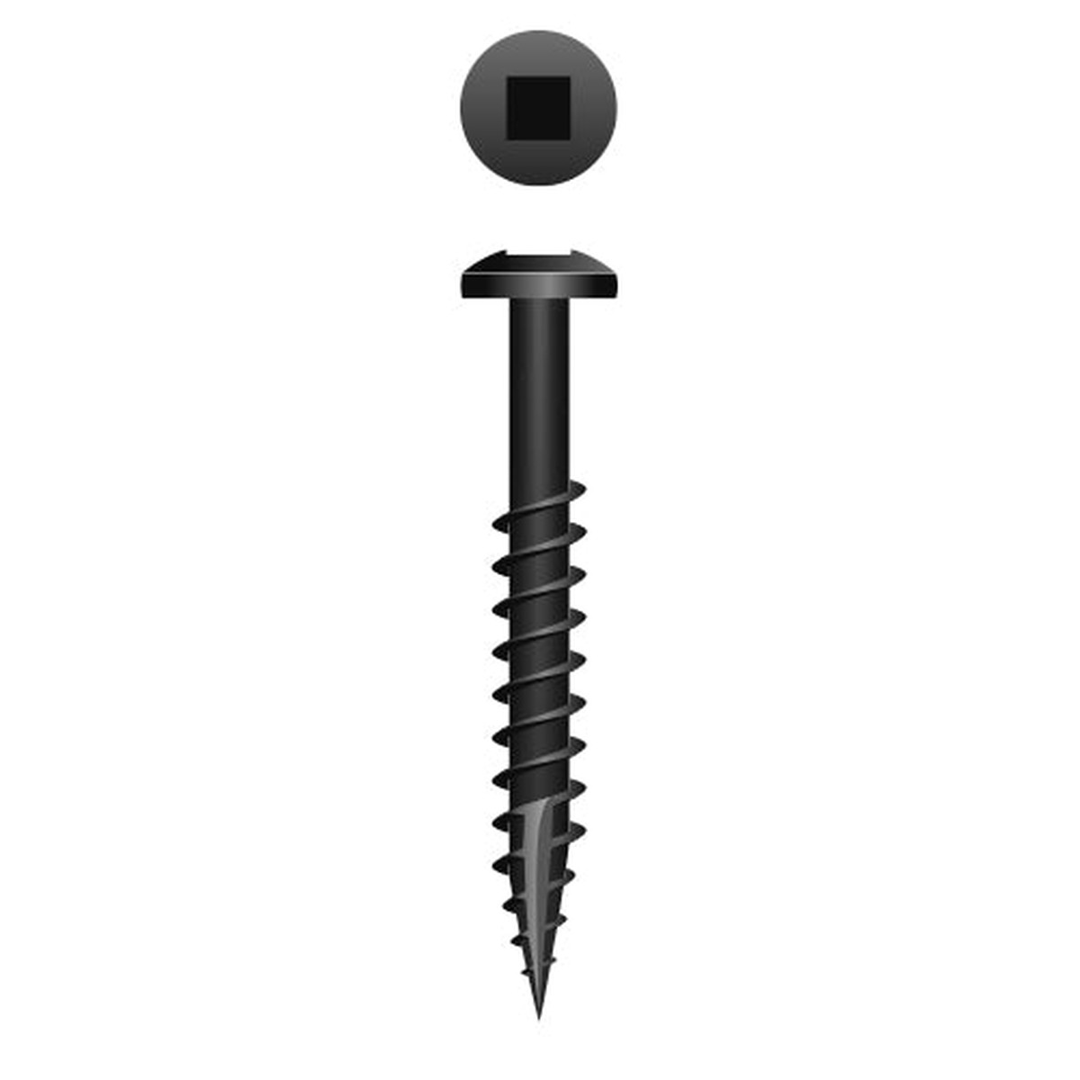 #6 Strong-Point Pan Head 6-20 x 1-1/4, SQ, Type ’17’, Black Oxide