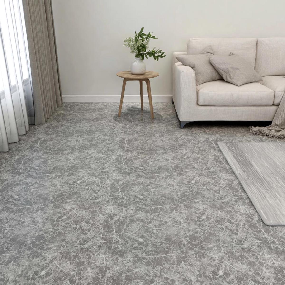 Berkfield Self-adhesive Flooring Planks 20 pcs PVC 1.86 m__ Concrete Grey
