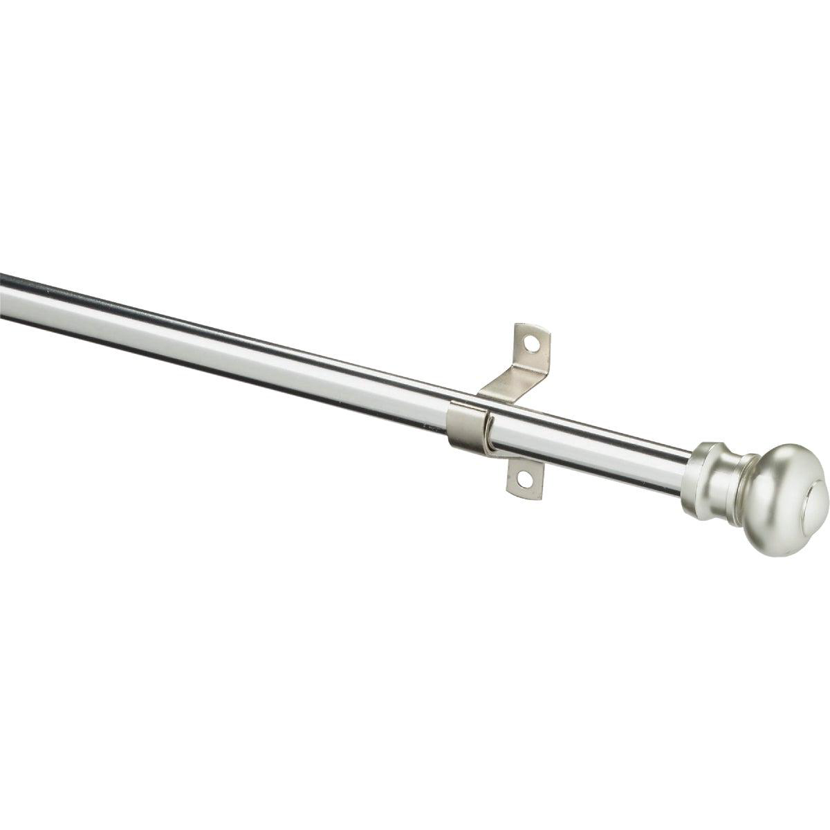 Kenney Ashby 48 In To 84 In 716 In Satin Silver Standard Cafe Rod