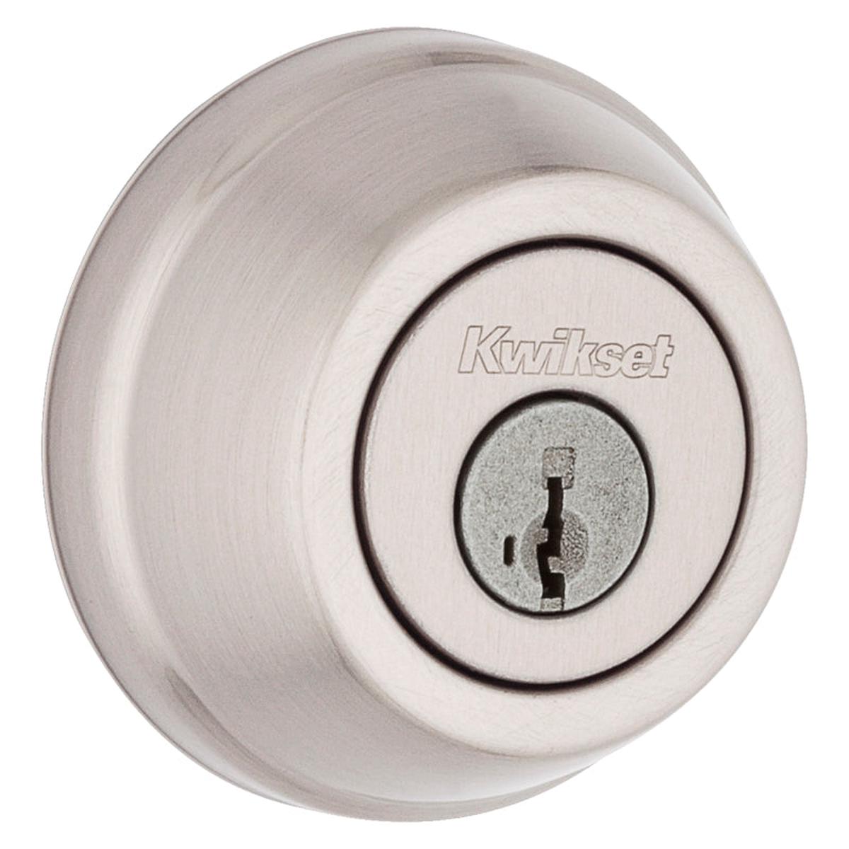 Kwikset 78015SMTRCAL/RCS Deadbolt, Different, Smartkey Key, Steel, Satin Nickel, 2-3/8 to 2-3/4 in Backset