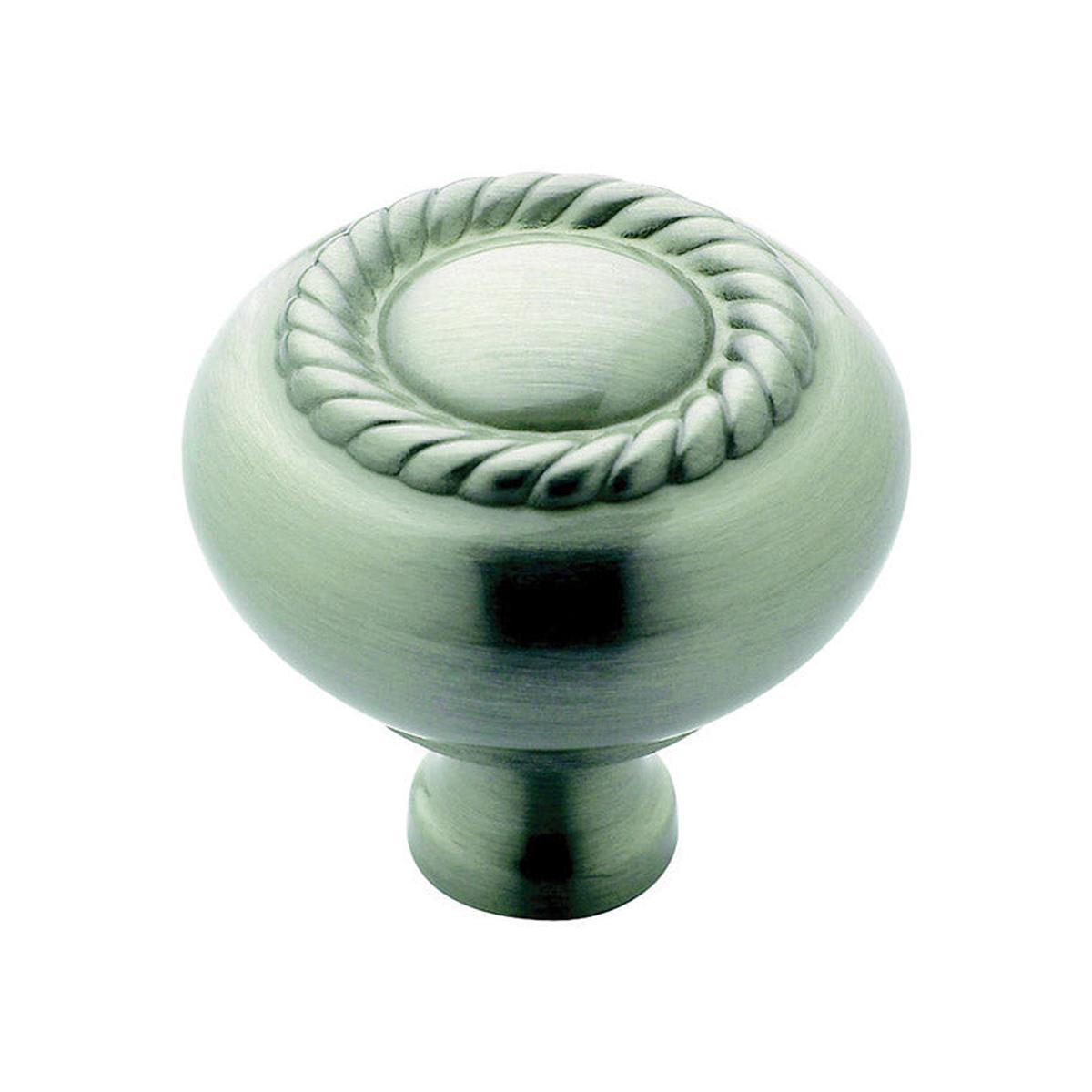 Amerock Allison Round Furniture Knob 1-1/4 in. Dia. 1-1/8 in. Satin Nickel-Satin Chrome 1 pk
