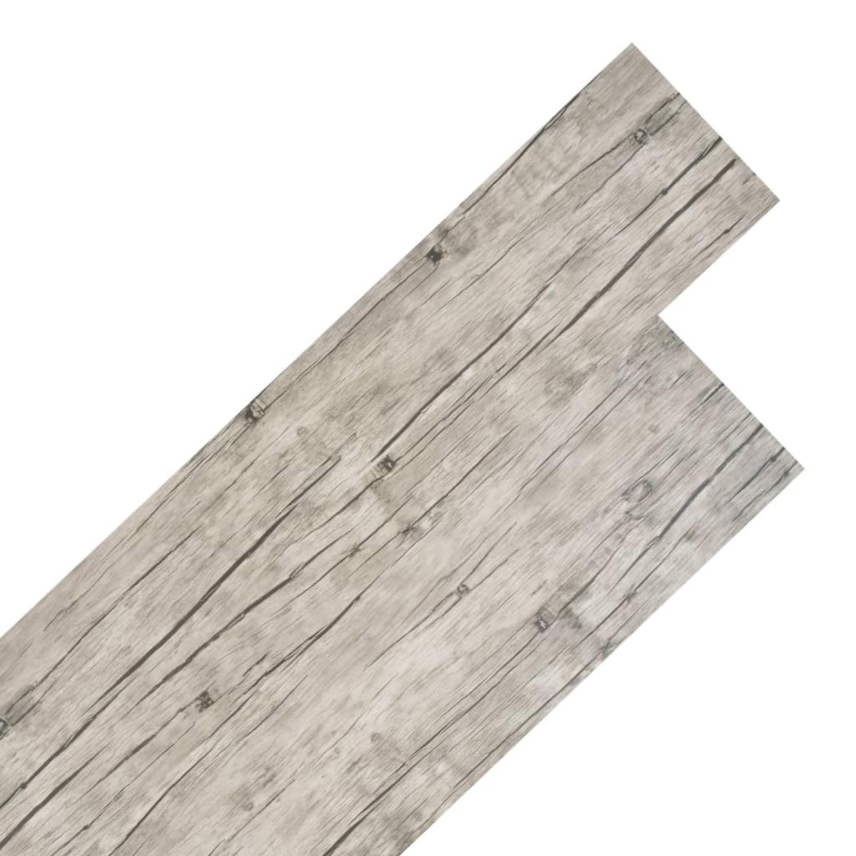 Berkfield Non Self-adhesive PVC Flooring Planks 4.46 m__ 3 mm Light Grey