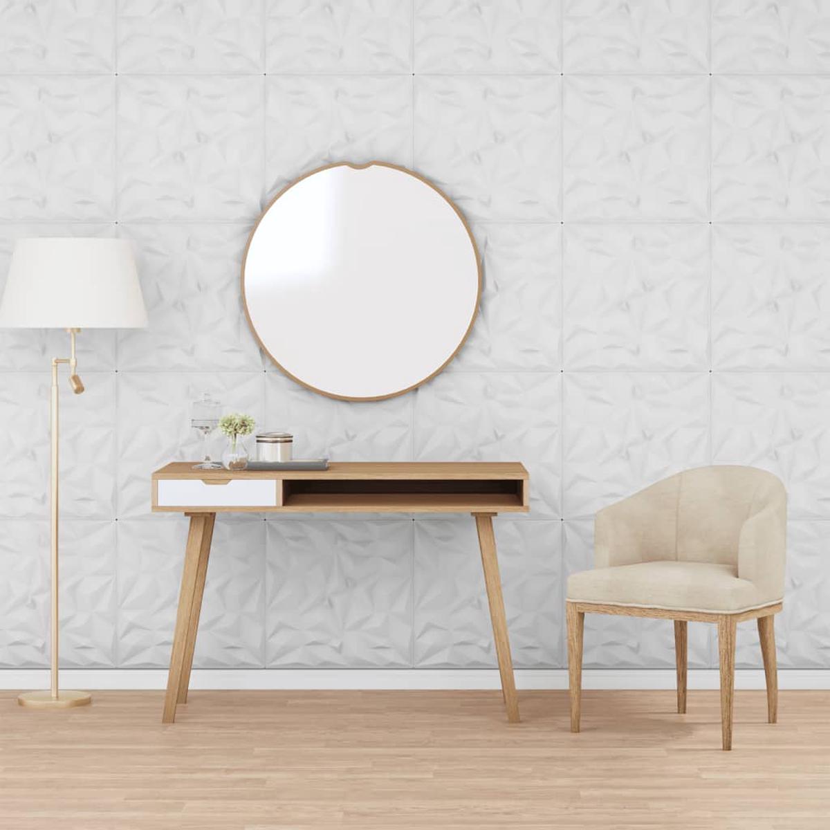 Berkfield Wall Panels 12 pcs White 50×50 cm EPS 3 m__ Amethyst