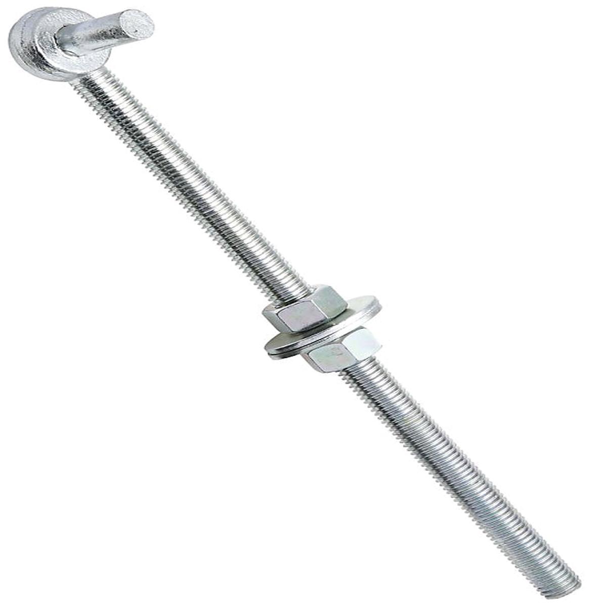 National Hardware N130-583 Series Full Threaded Bolt Hook 12 in L Steel Zinc-Plated