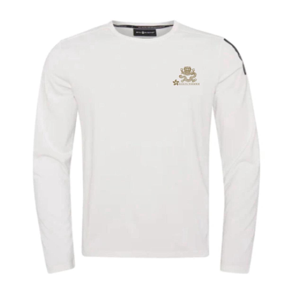 Sail Racing Spray Technical Long Sleeve Tee with Print Gold Color Logo 8211 WHITE M