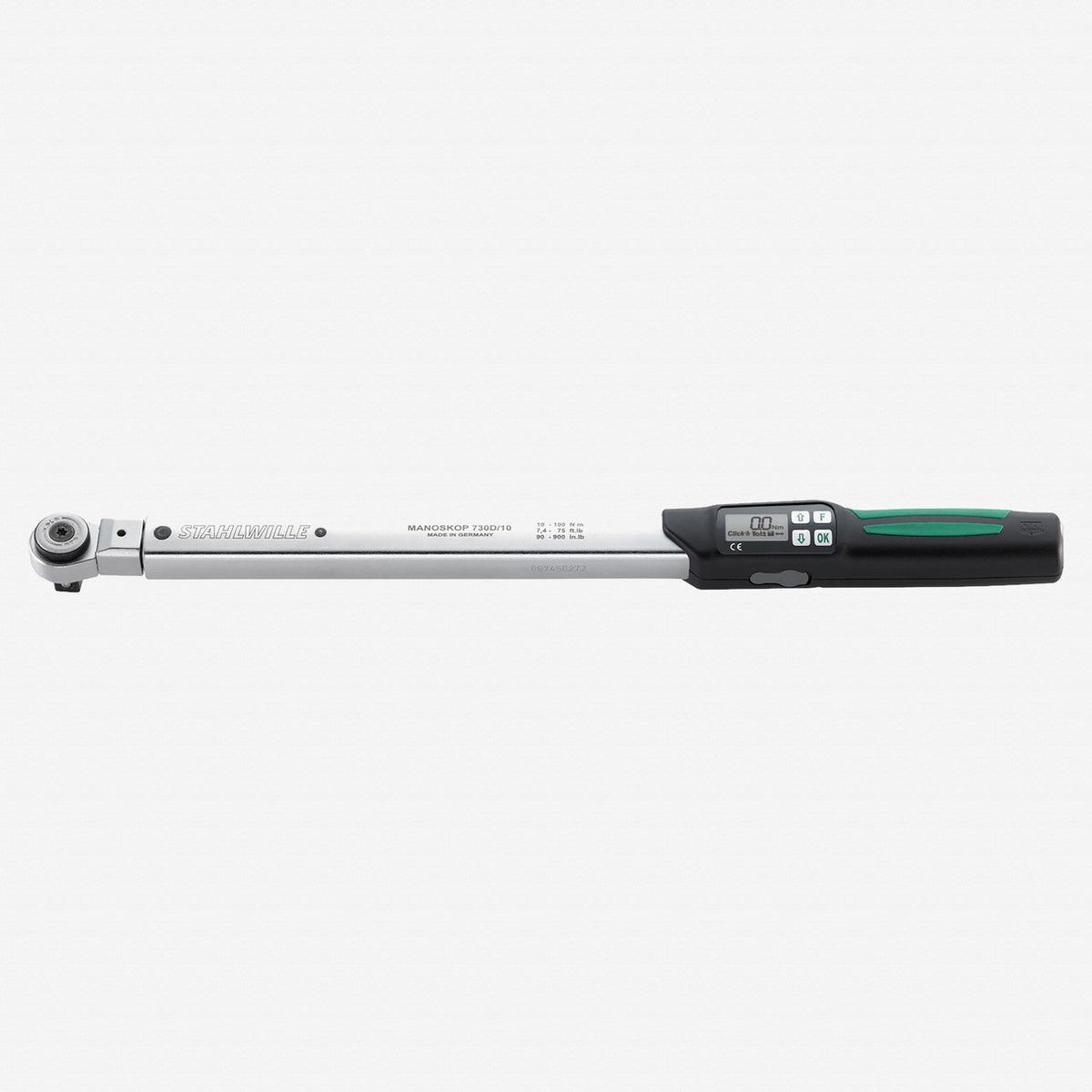 Stahlwille 730DR Service MANOSKOP Digital Torque Wrench, Size 10; 20-100 Nm