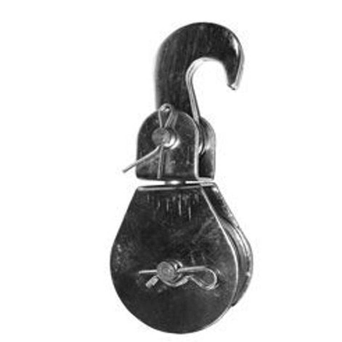 55882, H.D. SINGLE HOOK PULLEY BLOCK ‘DEUER’ TYPE. SWIVEL. 2-1/2″