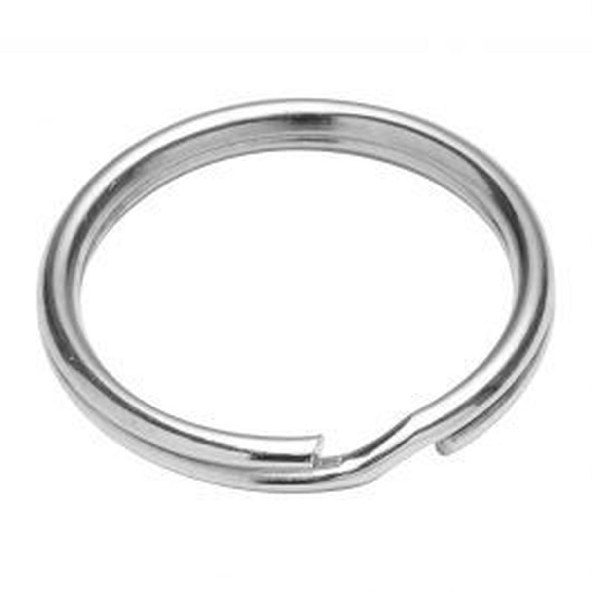 6 PCS NICKEL-PLATED STEEL KEY RINGS