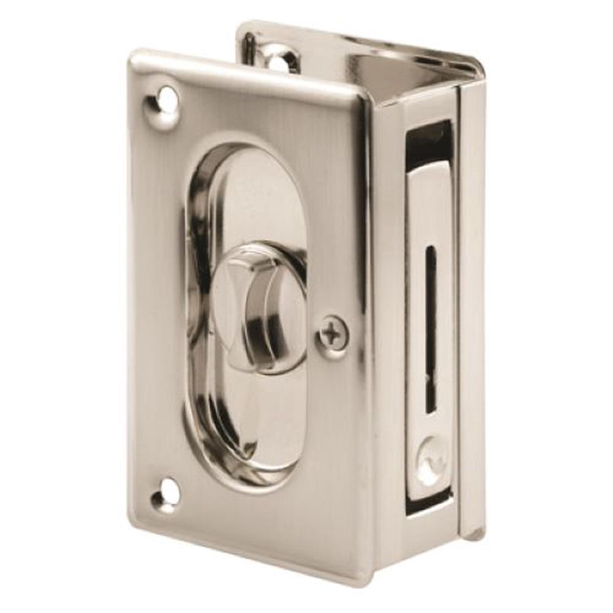 Prime Line N7367 Satin Nickel Pocket Door Privacy Lock 038 Pull 8211 Quantity of 1