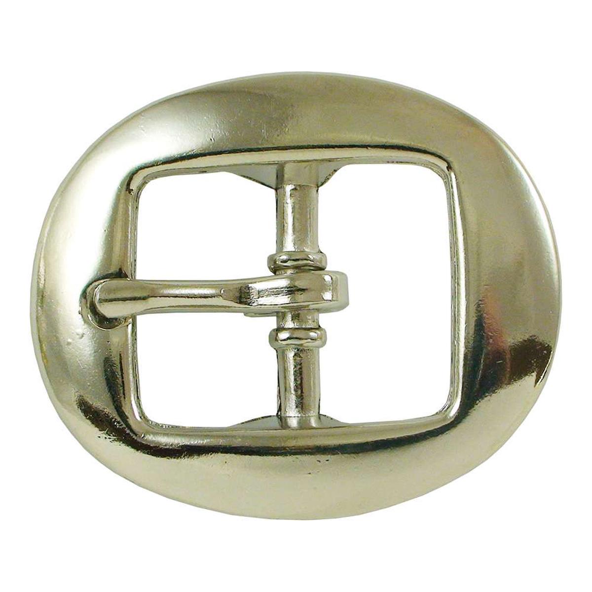 " Center Bar Cart Buckle - Nickel Plate