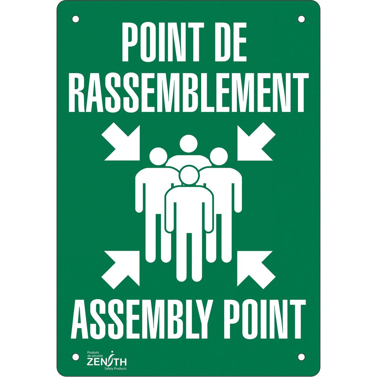 "Point de rassemblement/Assembly Point" Sign