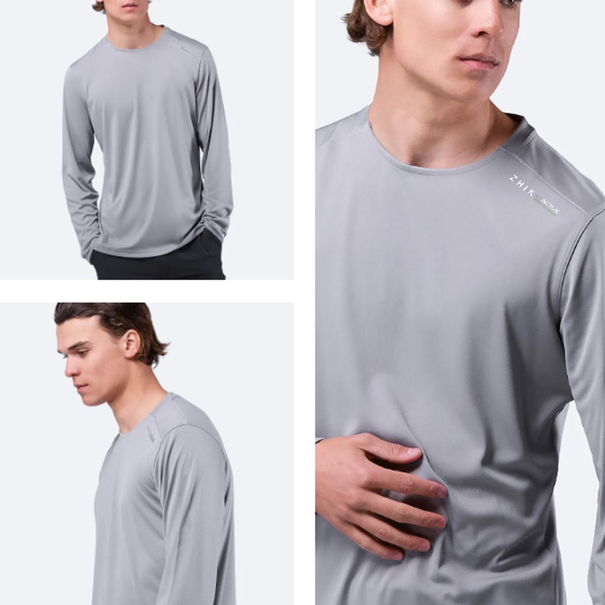 Zhik Mens UVActive UPF50 Long Sleeve Top 8211 GREY M