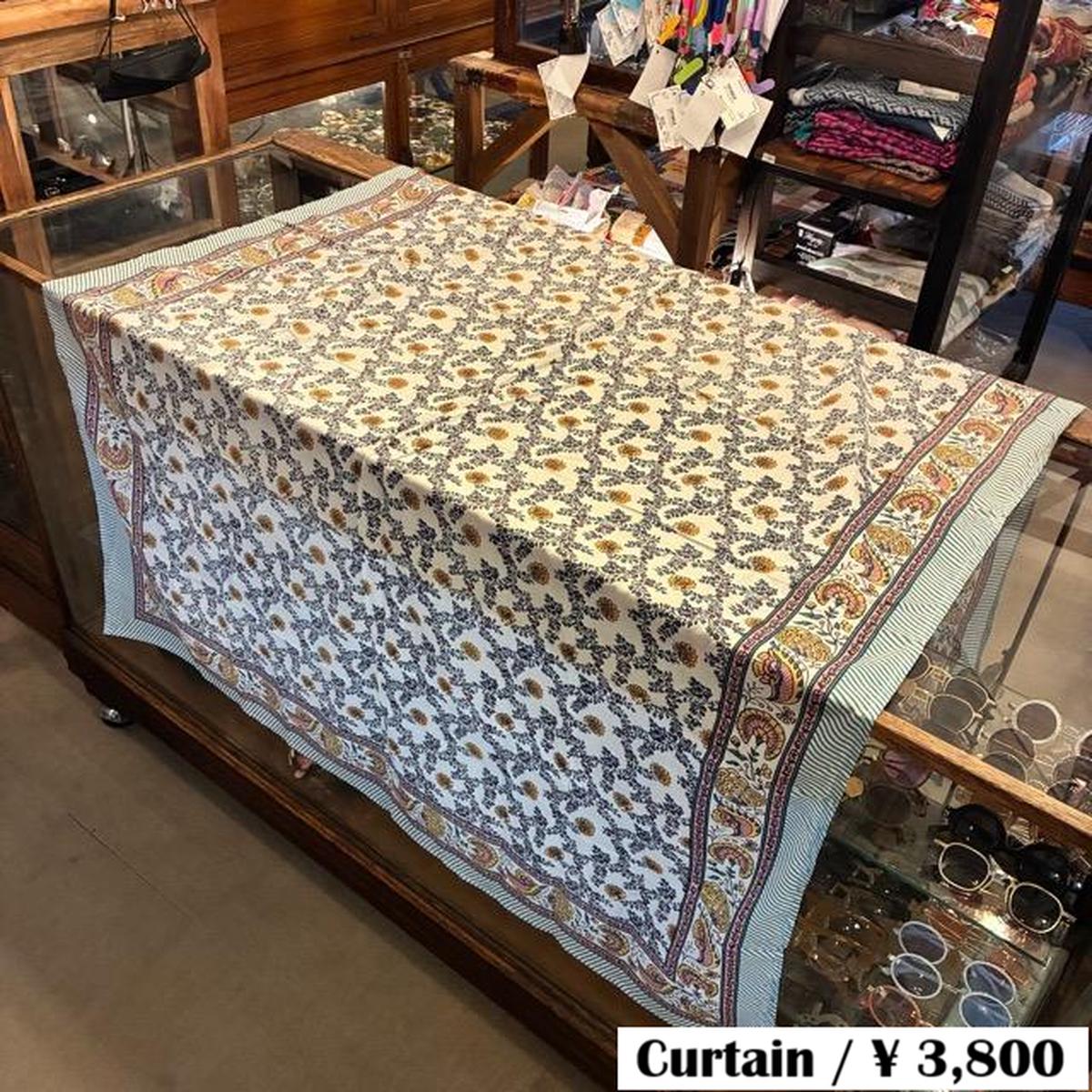 TOPANGA Homefurnishing India Block print curtain Warm A 110180cm