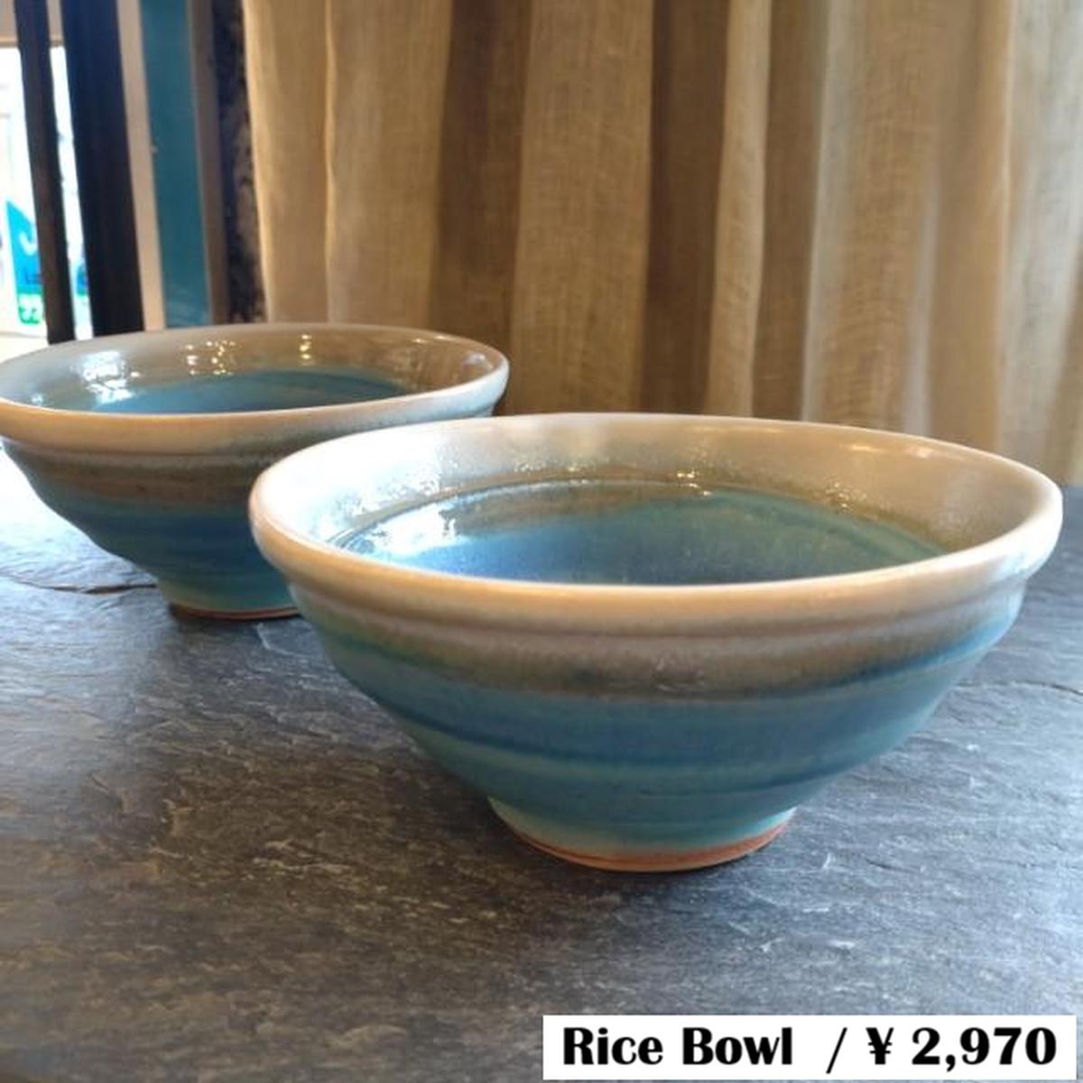 [Mashiko Ware] Mashiko Ware Rice Bowl Large Turquoise Rice Meal Made in Japan